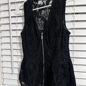 VENUS Black Lace Tank Top